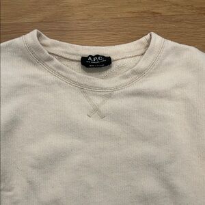 A.P.C. Men's Off-White Crewneck Sweater